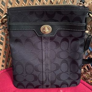 Coach signature black canvas crossbody. Used one or two times.